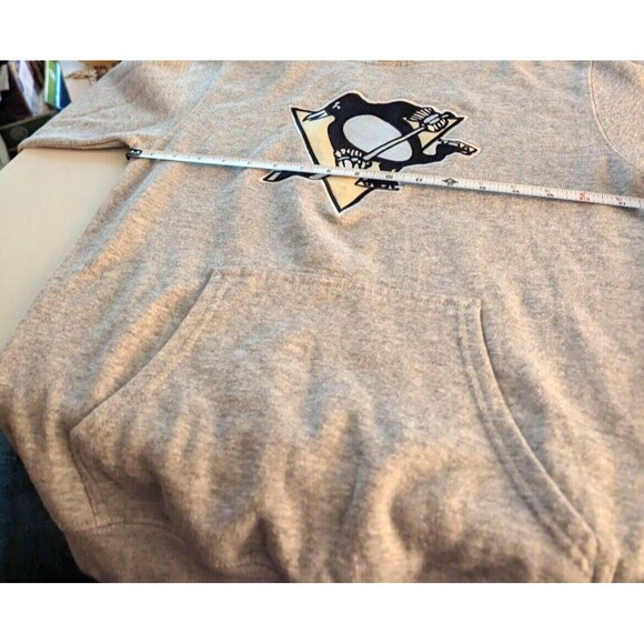 Pittsburgh Penguins boys grey hoody size medium (10-12) preowned - Picture 7 of 9